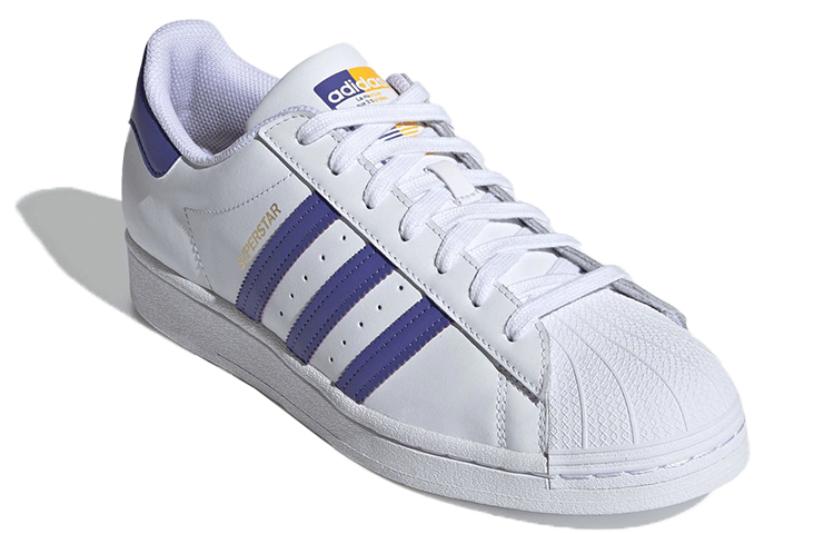 Кеды adidas originals SUPERSTAR (белый / фиолетовый / желтый) — Белый / фиолетовый / жёлтый — фото 3