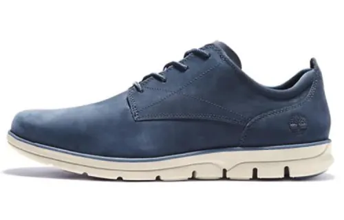 Timberland Bradstreet Cow Leather Comfortable Coverage Low top Skateboard Shoes Men's Marine Blue