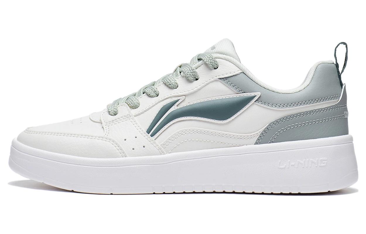 Li Ning Sycee Slip Resistant Cushioning Abrasion Resistant Low top Skateboard Shoes Women's White Green