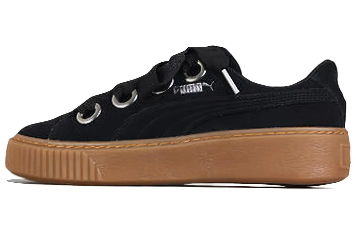 PUMA Platform Kiss Suede 'Black' Women's