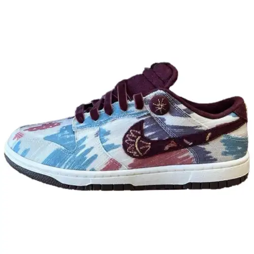 Nike Dunk 'Willy Wonka' Slip Resistant Mid top Skateboard Shoes Men's White Red Blue
