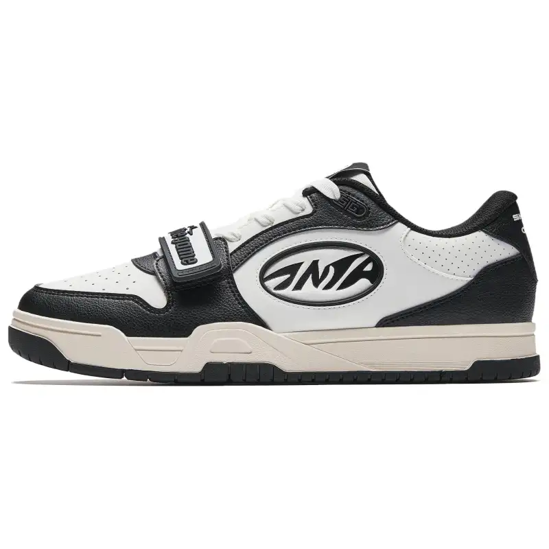 Anta STG Coverage Slip Resistant Abrasion Resistant Height Increasing Low top Skateboard Shoes Men's Black White