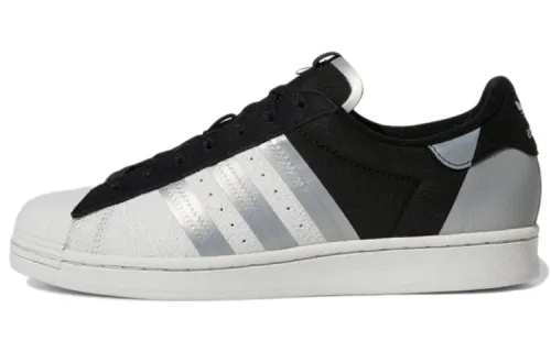 adidas originals Superstar Black Silver Metallic