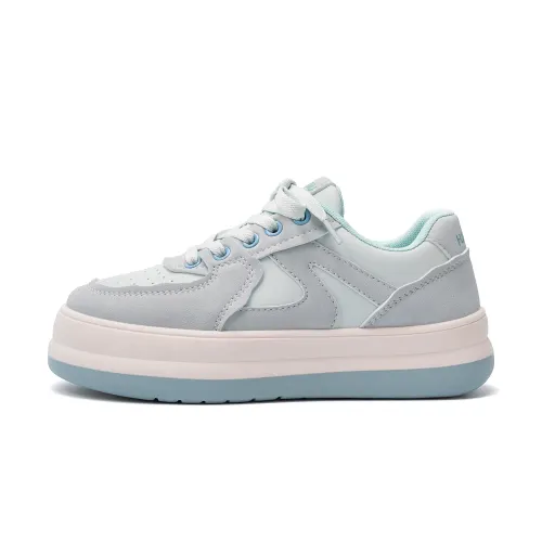 Global HUANQIU synthetic leather, fashionable and versatile, Air Force One, comfortable, casual sports and cute bread shoes, girly dopamine, non-slip and wear-resistant, low-cut sneakers, women's blue
