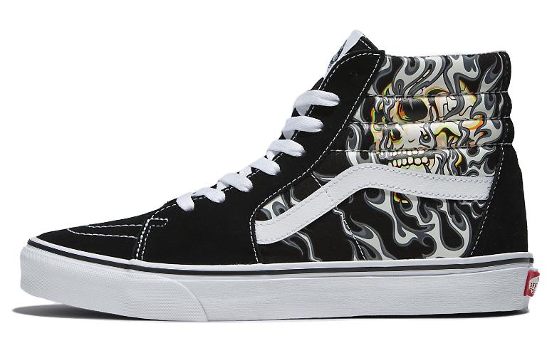 Sk8 Vans-Hi 'Flame Skull'