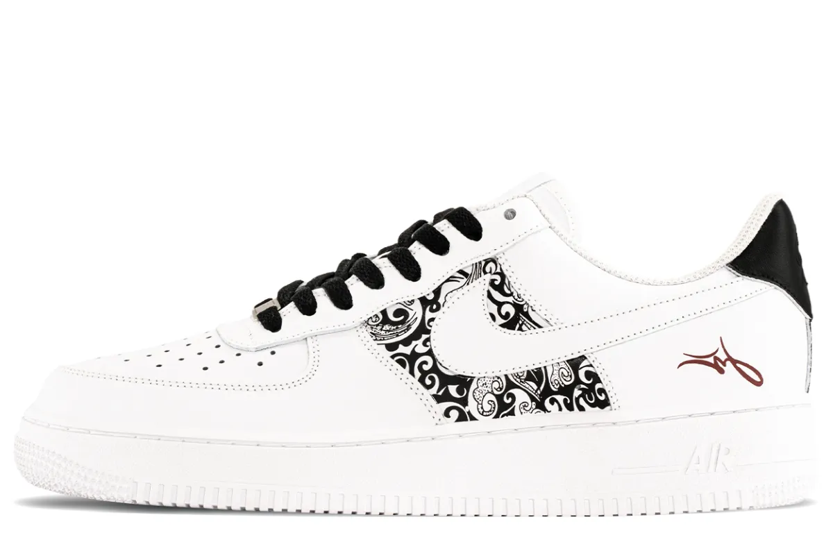 Nike Air Force 1 NikeAF1 Skateboard Shoes Men's Black White