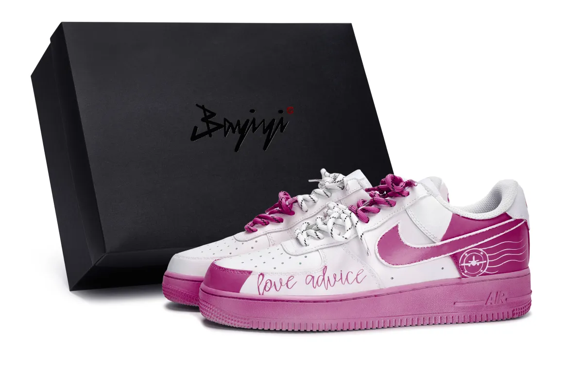 Nike Air Force 1 811 Manufacturing, Love's Counsel White Rose Red, Special Shoe Box Slip Resistant Abrasion Resistant