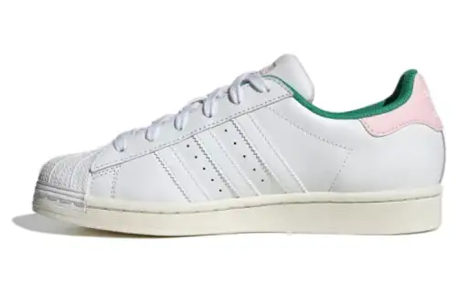 Superstar Wmns Adidas Originals 'White Pink Green Chenille' Women's