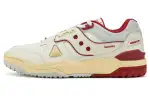 Saucony Cross 90 Leather Comfortable Slip Resistant Abrasion Resistant Low top Skateboard Shoes Unisex White Red