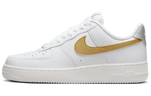 Nike Air Force 1 1'07 Leather Casual Non-slip Anti-wear Lightweight Low-top Shoes Women's Platinum