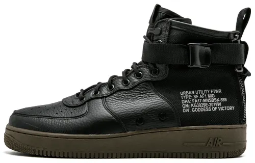 Nike Sf Air Force 1 Mid Black Dark Hazel