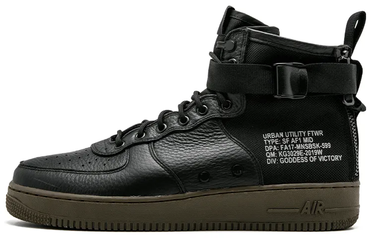 Nike Sf Air Force 1 Mid Black Dark Hazel