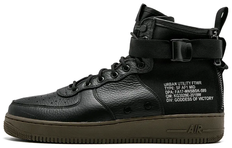Nike Sf Air Force 1 Mid Black Dark Hazel