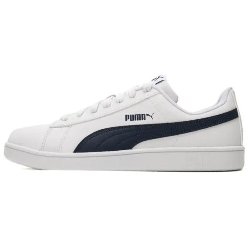 PUMA White Gold Abrasion Resistant Low top Skateboard Shoes Unisex White Blue