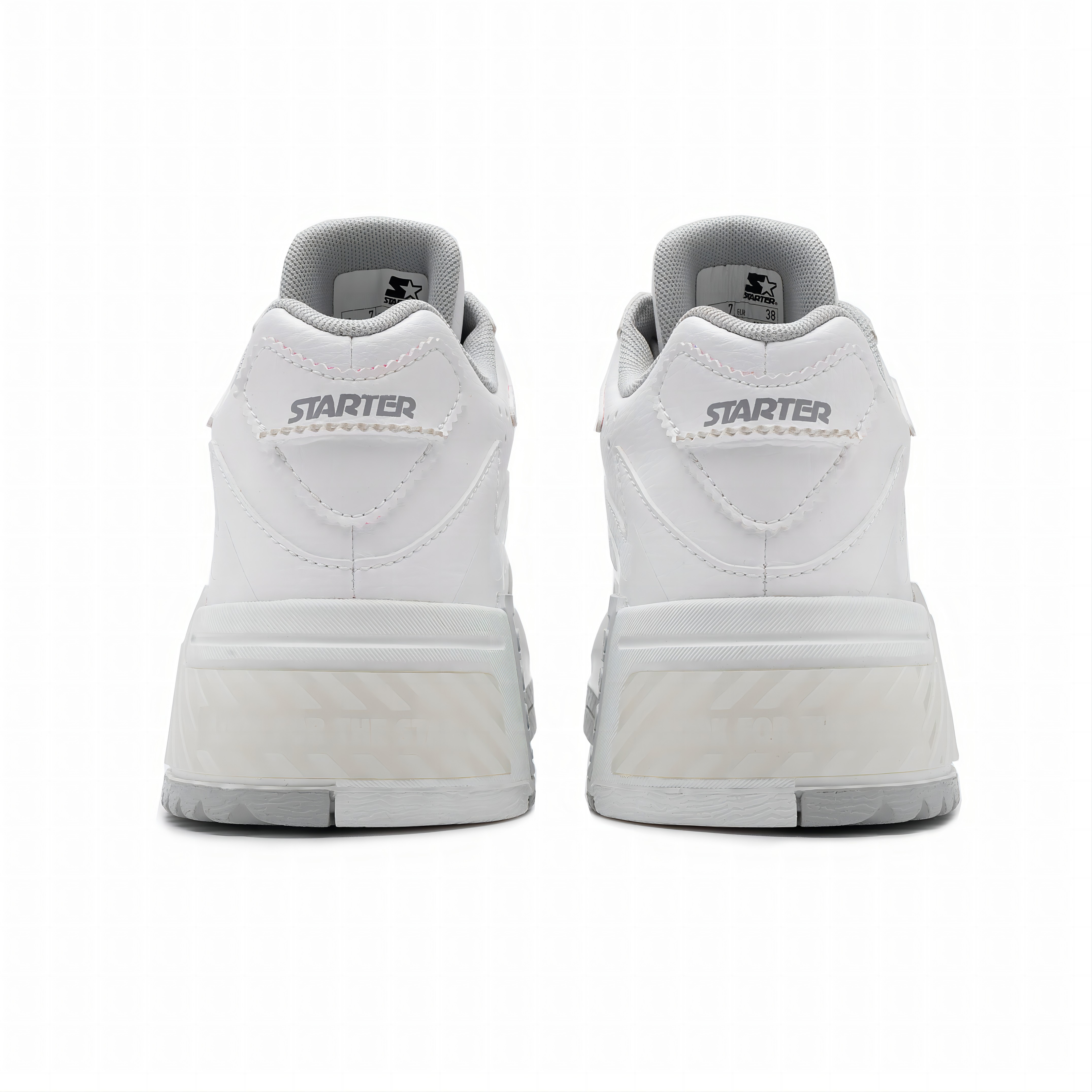 STARTER Vol Sound Wave VOL Collection Microfiber Leather Slip Resistant Mid top Skateboard Shoes Unisex White