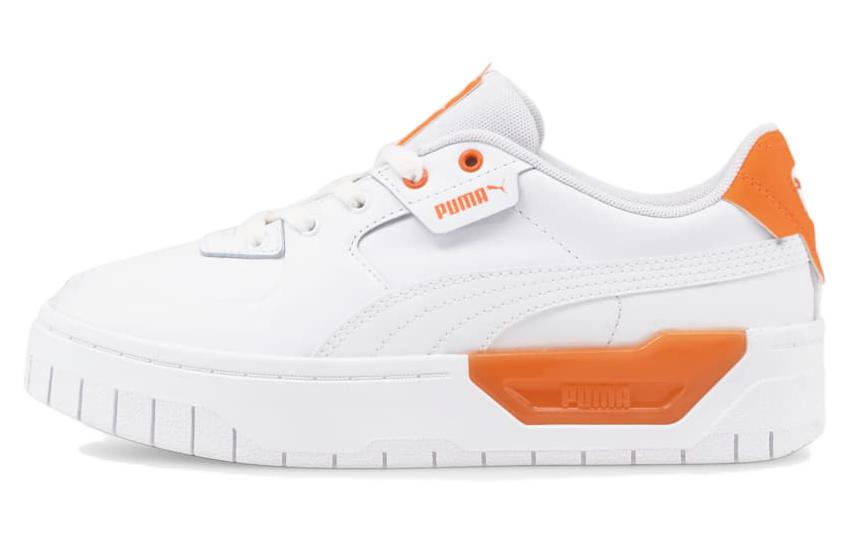 PUMA Cali Skateboard Shoes Women's Low Top White/Orange