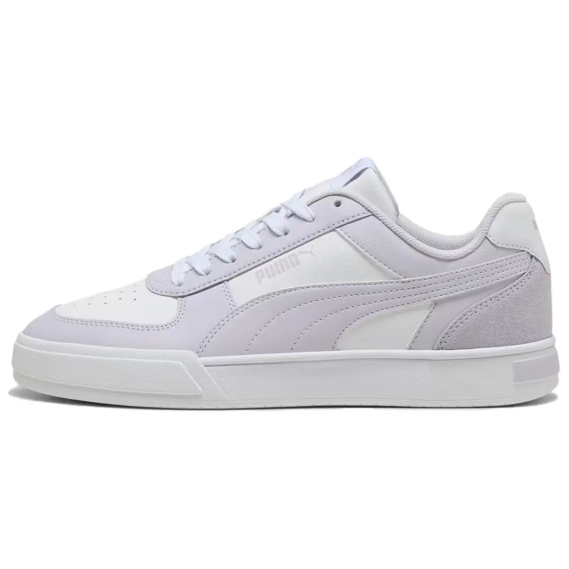 PUMA Caven Abrasion Resistant Low top Skateboard Shoes Unisex White Purple