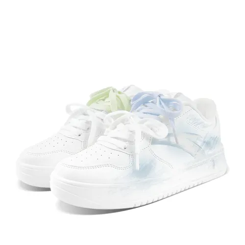 Anta Easy Low top Skateboard Shoes Unisex Blue Green Mismatched