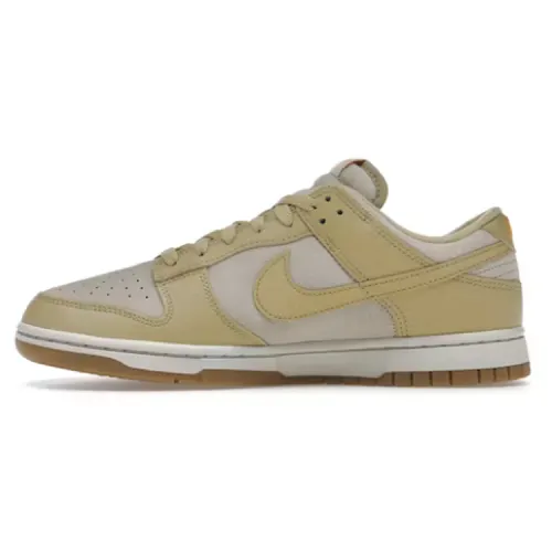Nike Dunk Preps Leather Slip Resistant Cushioning Abrasion Resistant Low top Skateboard Shoes Unisex Beige Yellow