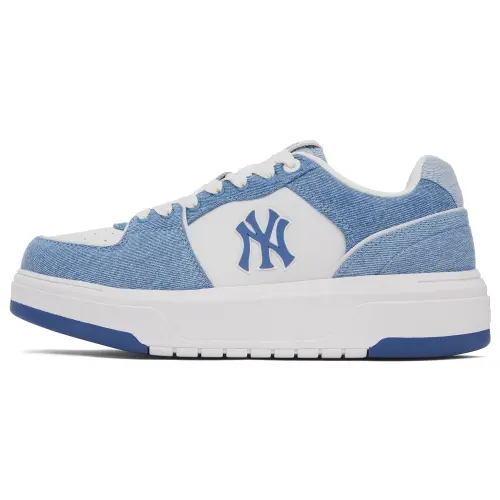 MLB Chunky Liner Slip Resistant, Abrasion Resistant, Height Increasing Low top Skateboard Shoes Unisex Blue White
