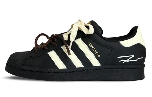 Adidas Originals SUPERSTAR Moon Delivery, Butter Pancake Crust Low top Skateboard Shoes Unisex Black Yellow