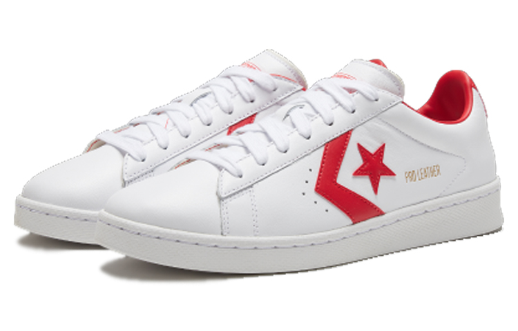 Кеды Converse Cons Pro Leather (бело-красные) — фото 3