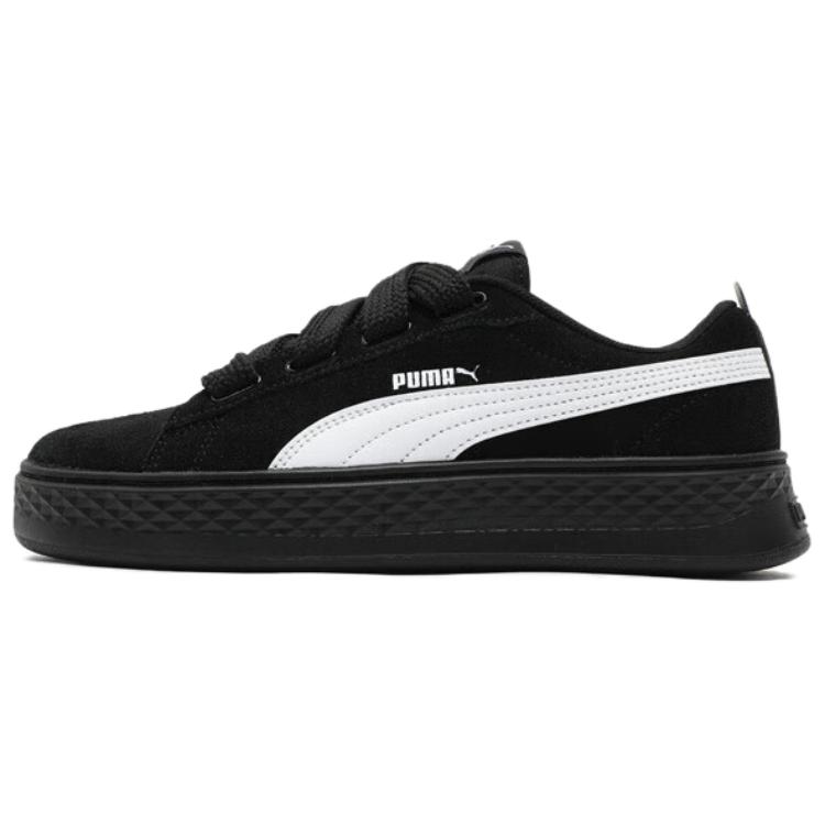 Женские кеды PUMA Smash Platform (черно-белые)