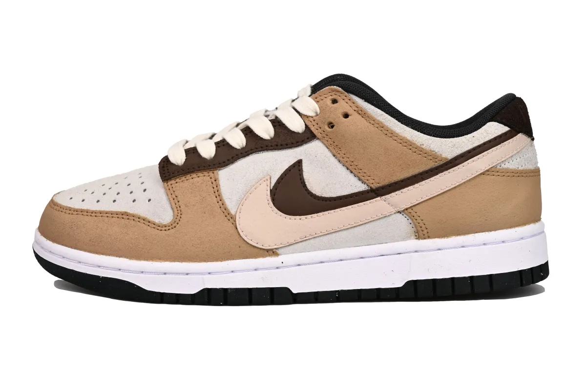 Nike Dunk Slip Resistant Low top Skateboard Shoes Unisex Light Brown