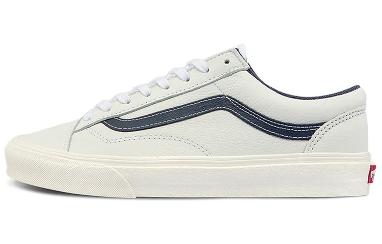 Vans Style 36 Low Tops Skateboarding Shoes Unisex White Blue Contrasting Colors