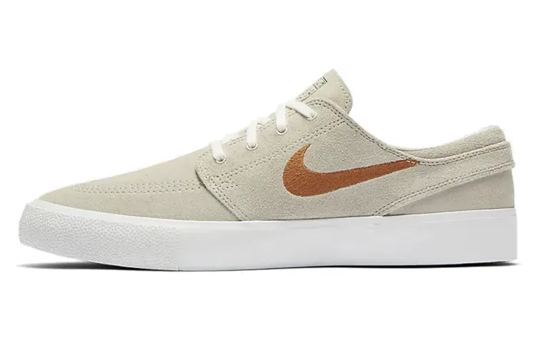 Nike SB Stefan Janoski RM Coverage Slip Resistant Low top Skateboard Shoes Unisex White Brown