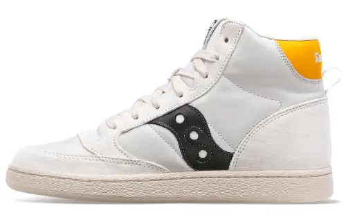 Saucony Jazz Court High White Black Yellow