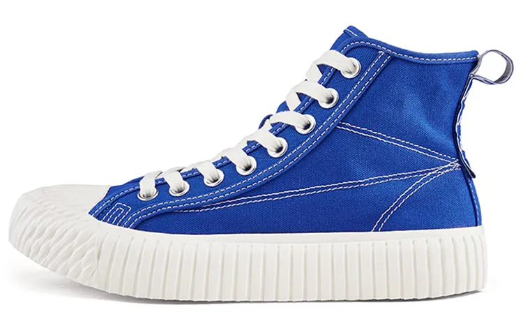 Kappa Skateboard Shoes Unisex High Top Blue White