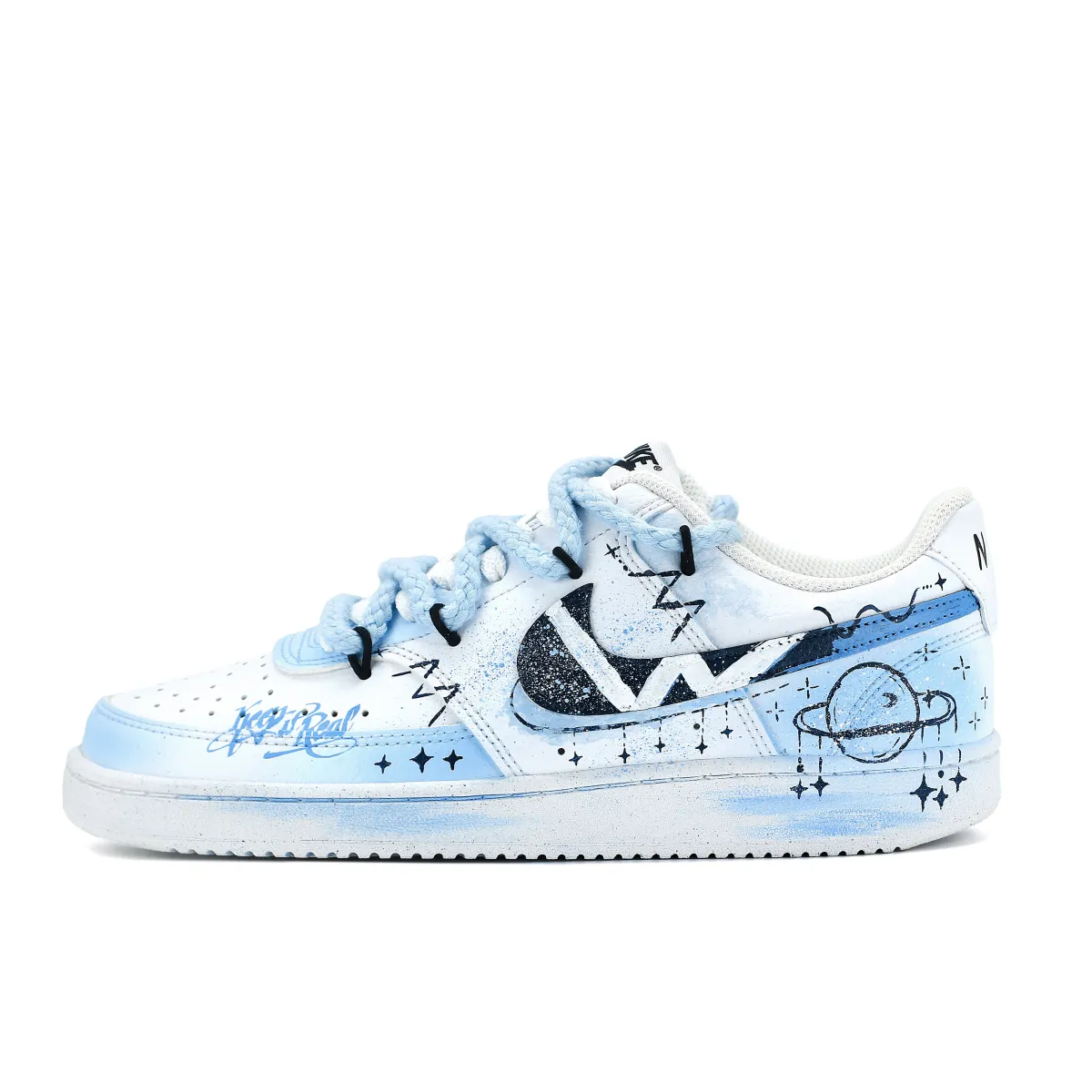 Nike Court Vision 1 Blue Star Fantasy Abrasion Resistant Breathable Abrasion Resistant Breathable Low top