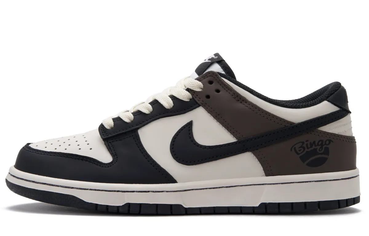 Nike Dunk Abrasion Resistant Low top Skateboard Shoes Unisex Black Brown