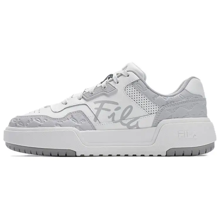 FILA CAMPUS Abrasion Resistant Abrasion Resistant Low top Skateboard Shoes Women's Gray White