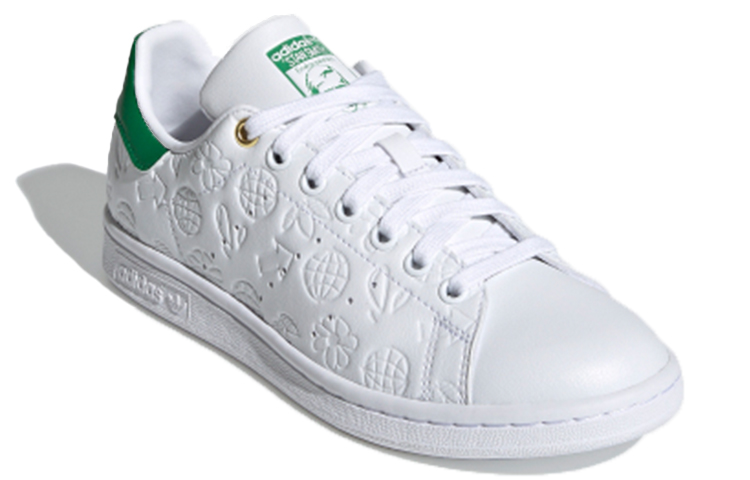 Женские кеды adidas originals STAN SMITH (бело-зеленые) — Белый / зелёный — фото 3
