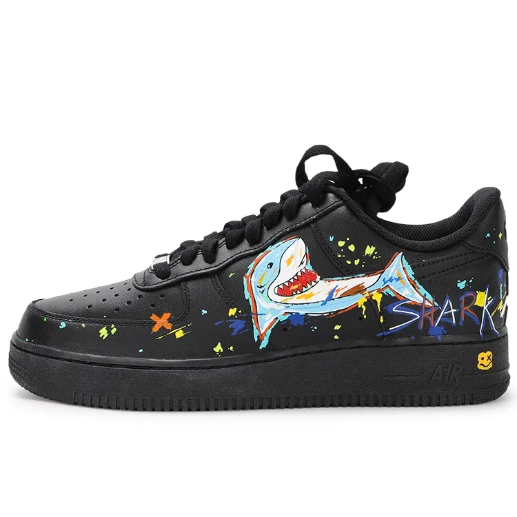 Nike Air Force 1 Slip Resistant Low top Skateboard Shoes Unisex Black