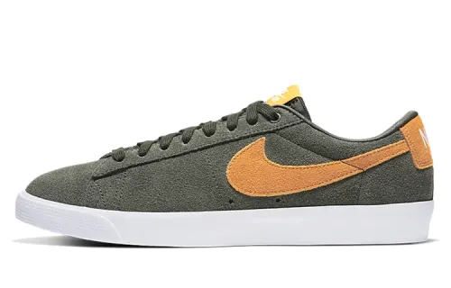 Nike Blazer GT suede, non-slip, lightweight, low top shoes, men and women, olive green