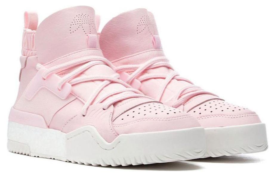 Кеды alexander wang x adidas originals B-ball Soccer (бело-розовые) — Белый / розовый — фото 4
