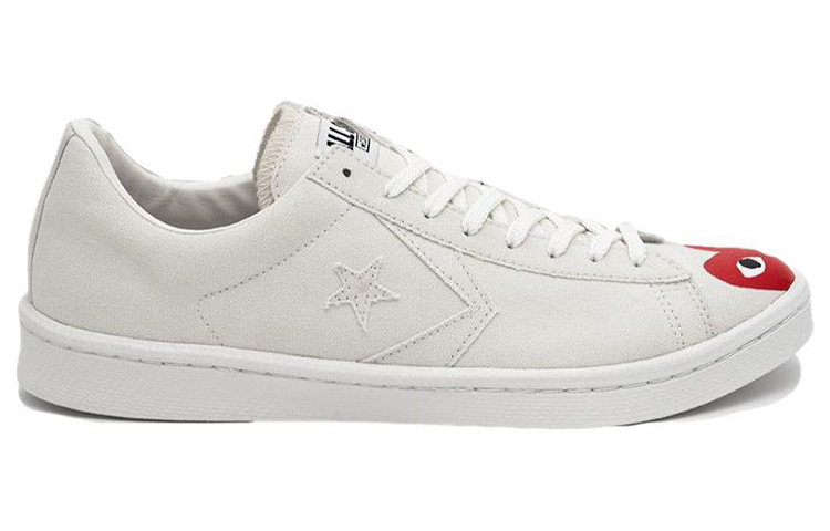 Кеды Converse × CDG Play Cons Pro Leather (бело-красные) — фото 2