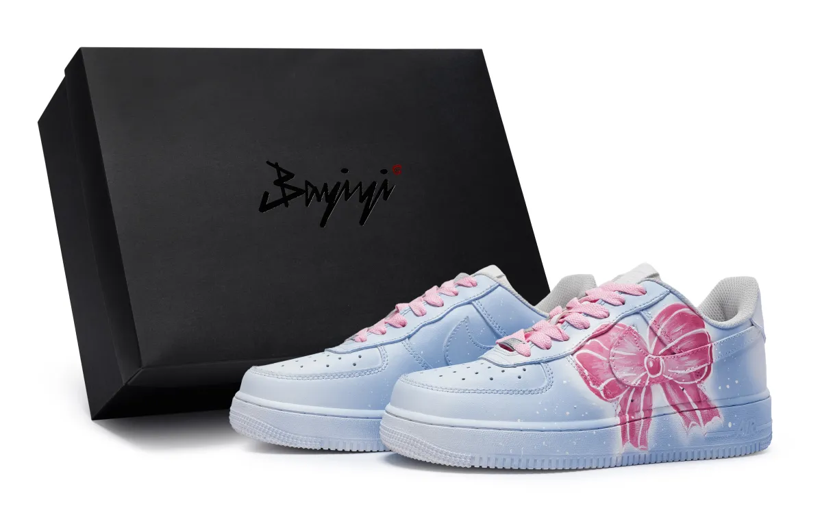 Nike Air Force 1 LOW 811 Manufacturing, Girlish Knot Powder, Special Shoe Box Slip Resistant Abrasion Resistant