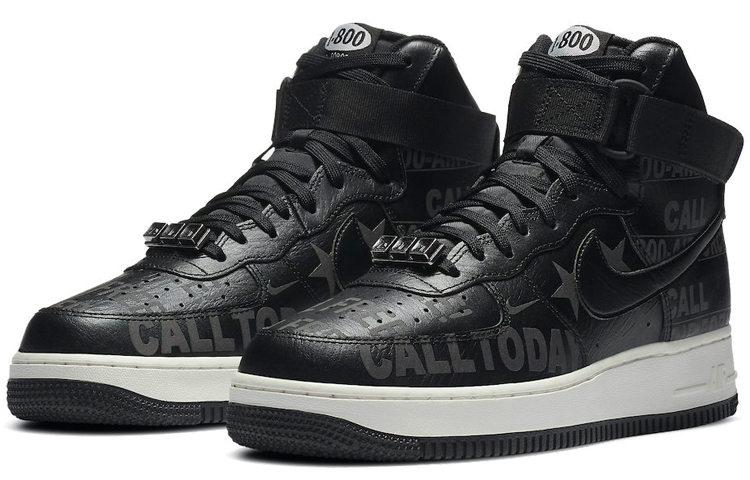 Мужские кроссовки Nike Air Force 1 (черныйсерый) — Чёрныйсерый — фото 3