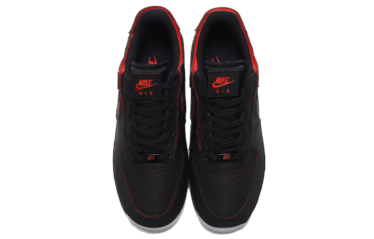 Кеды Nike Air Force 1/1 (черно-красные) — Чёрный / красный — фото 4