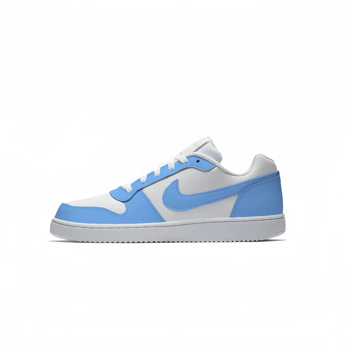 Nike EBERNON Dianmo, Glacier Coverage Slip Resistant Abrasion Resistant Low top Skateboard Shoes Unisex White Blue