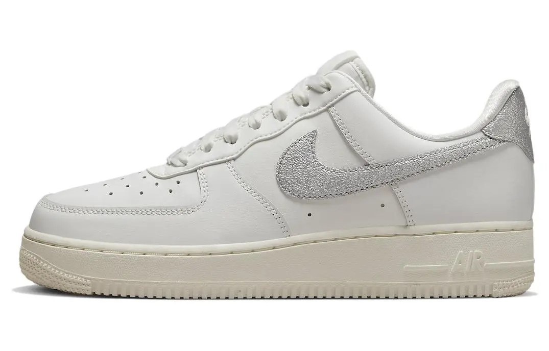 Nike Air Force 1 '07 Summit White Sail White Metallic Silver Women's