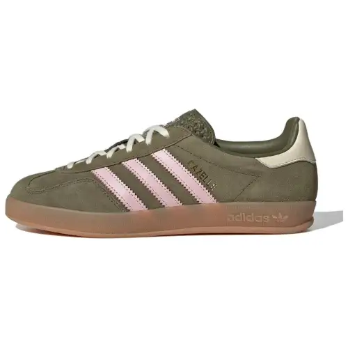 Gazelle Wmns Adidas Originals Indoor 'Focus Olive Clear Pink' Women's