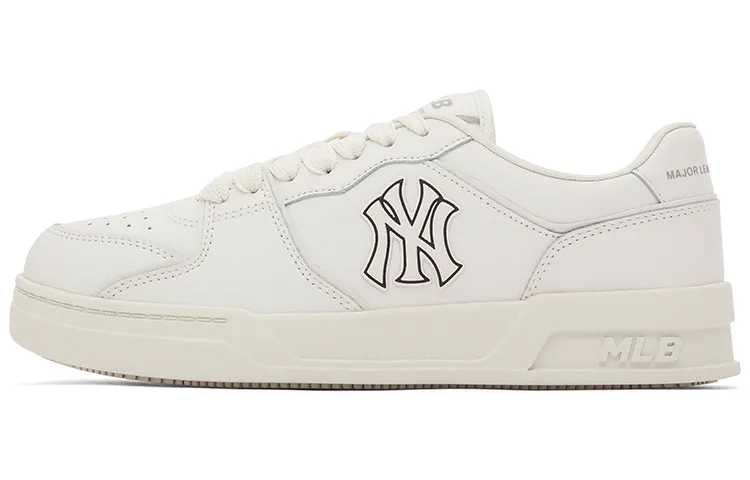 MLB New York Yankees Low top Skateboard Shoes Unisex Ecru