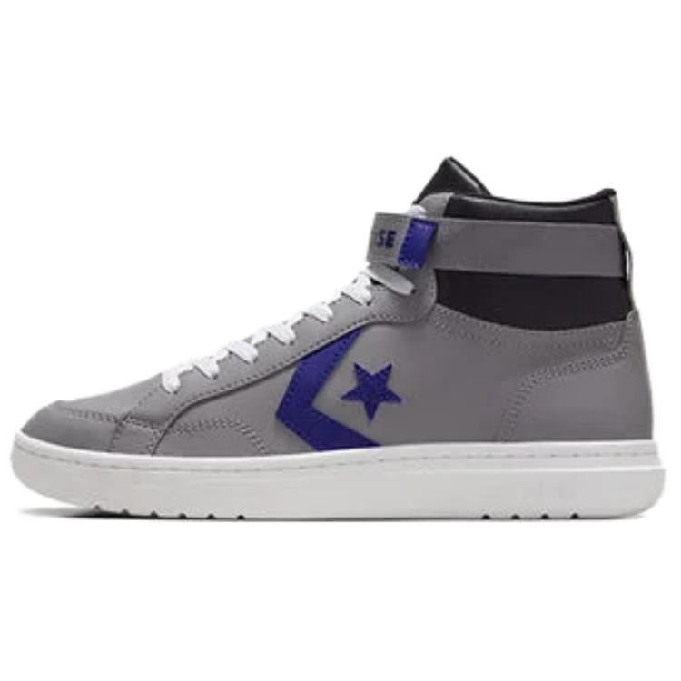 Converse Pro Blaze V2 Slip Resistant Abrasion Resistant Mid top Skateboard Shoes Unisex Gray Blue