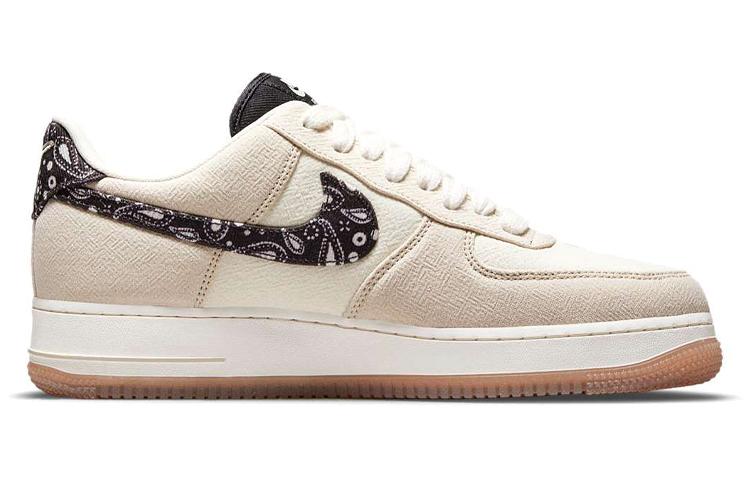 Мужские кроссовки Nike Air Force 1 "Paisley Swoosh" (молочный) — фото 2