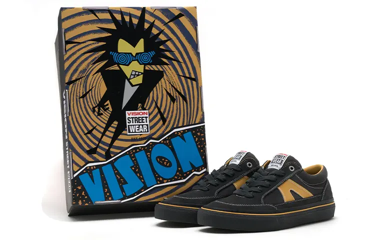 Vision Street Wear Stick Psycho Low top Skateboard Shoes Unisex Yellow
